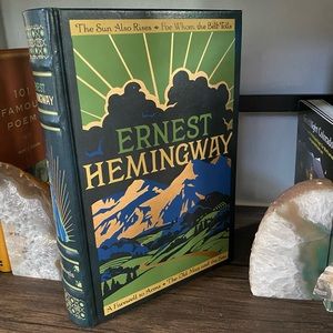NWT! 2007 Compilation of 4 Ernest Hemingway, Leather-bound, Gold-Leaf Book
